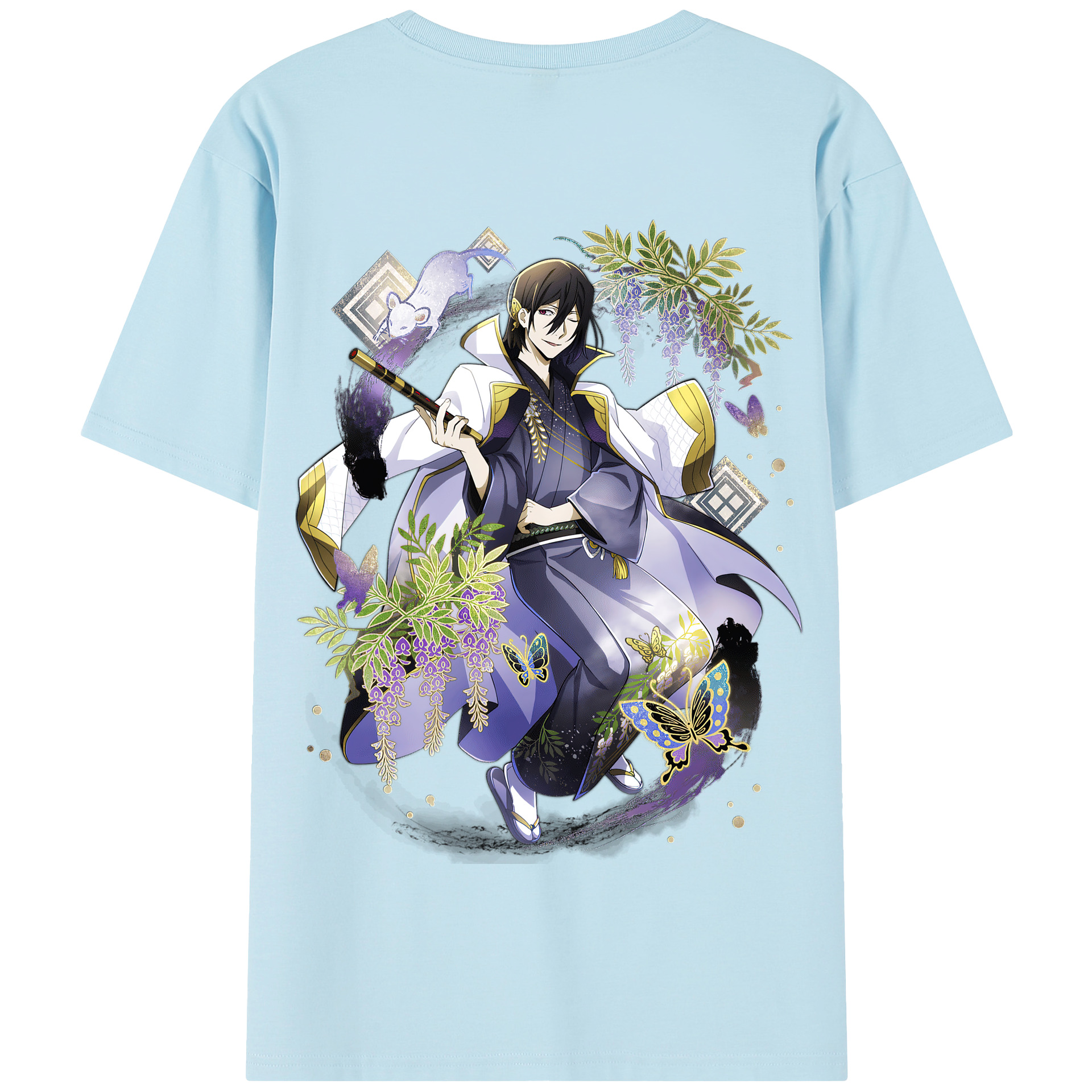 （画像用） 文豪ストレイドッグス Bungo Stray Dogs 綿100％半袖Tシャツ（背面プリント）